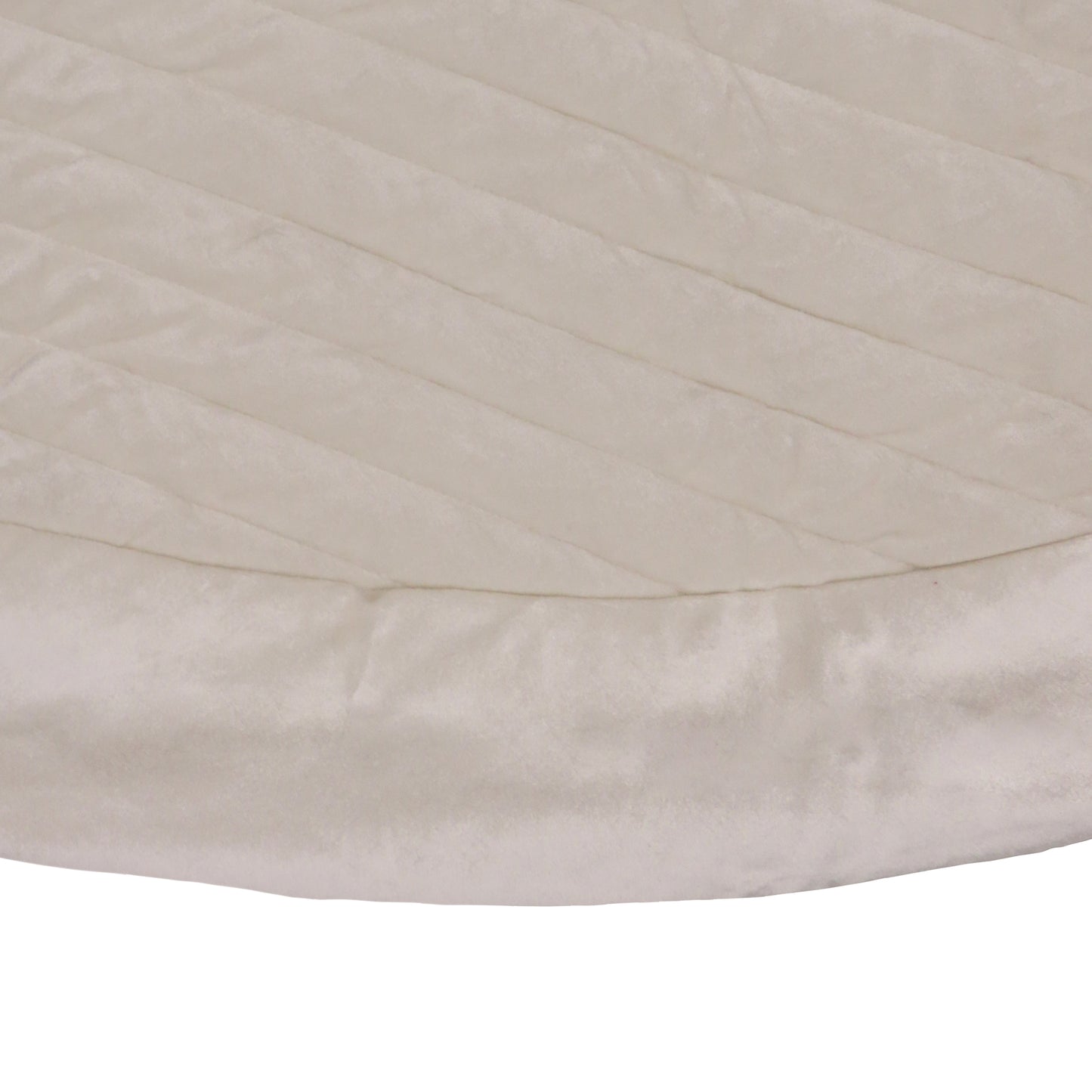 60 in. HGTV Home Collection Quilted Velvet Tree Skirt, Ivory