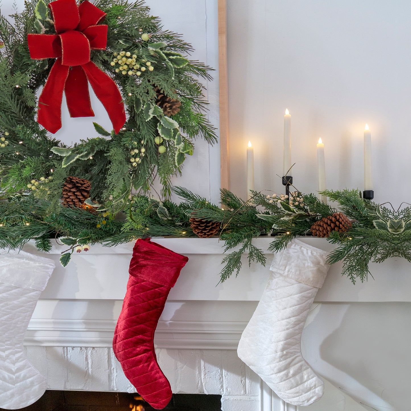 60 in. HGTV Home Collection Quilted Velvet Tree Skirt, Ivory
