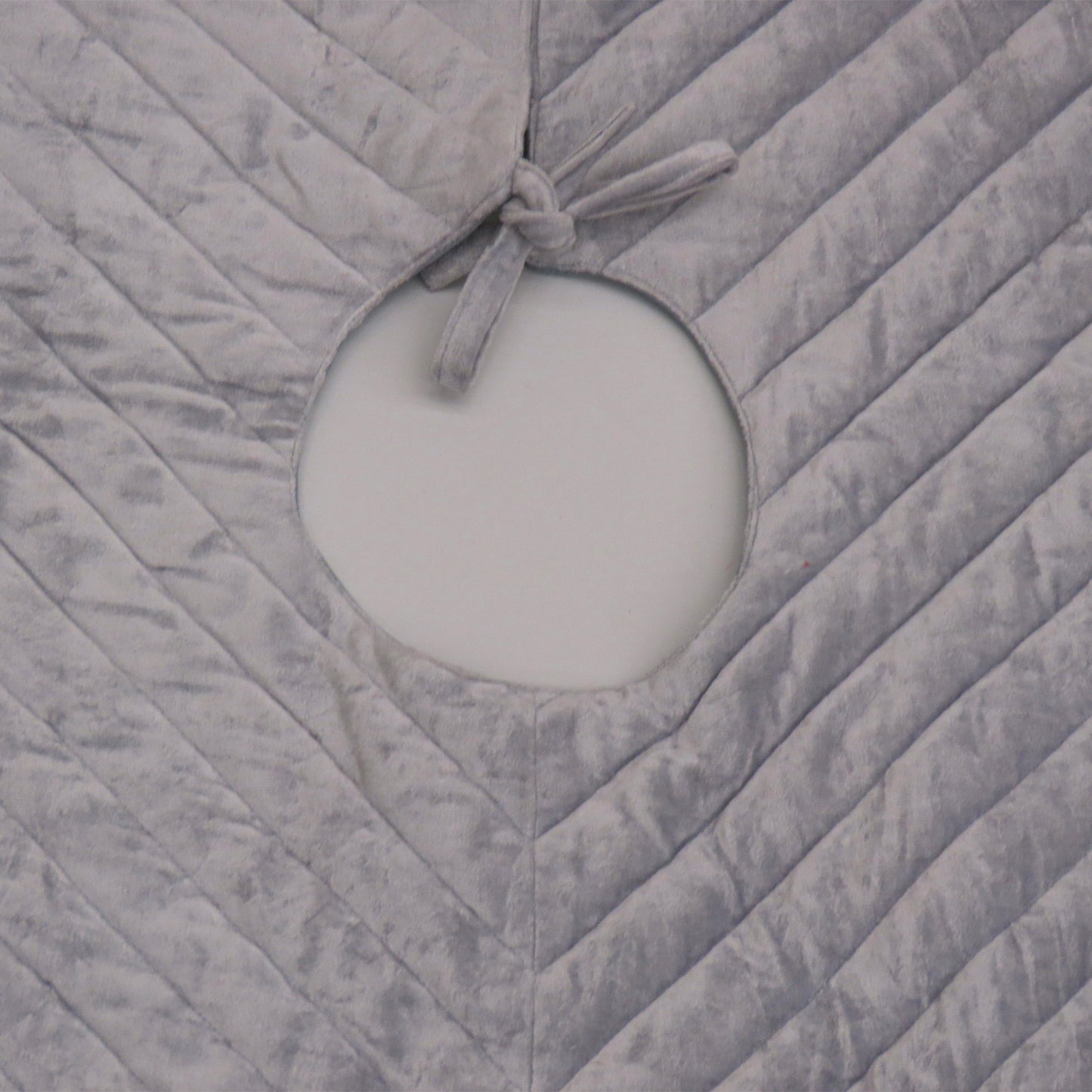 60 in. HGTV Home Collection Quilted Velvet Tree Skirt, Silver