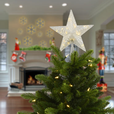 10 in. Tree Top Star for Artificial Trees with Dual Color Lights