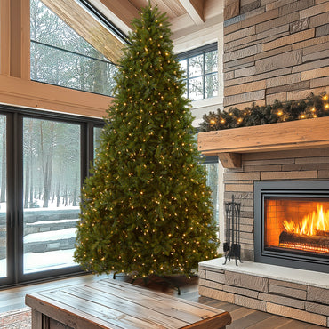 10 ft. Pre-Lit Dunhill Fir Tree with PowerConnect Dual Color LED Lights