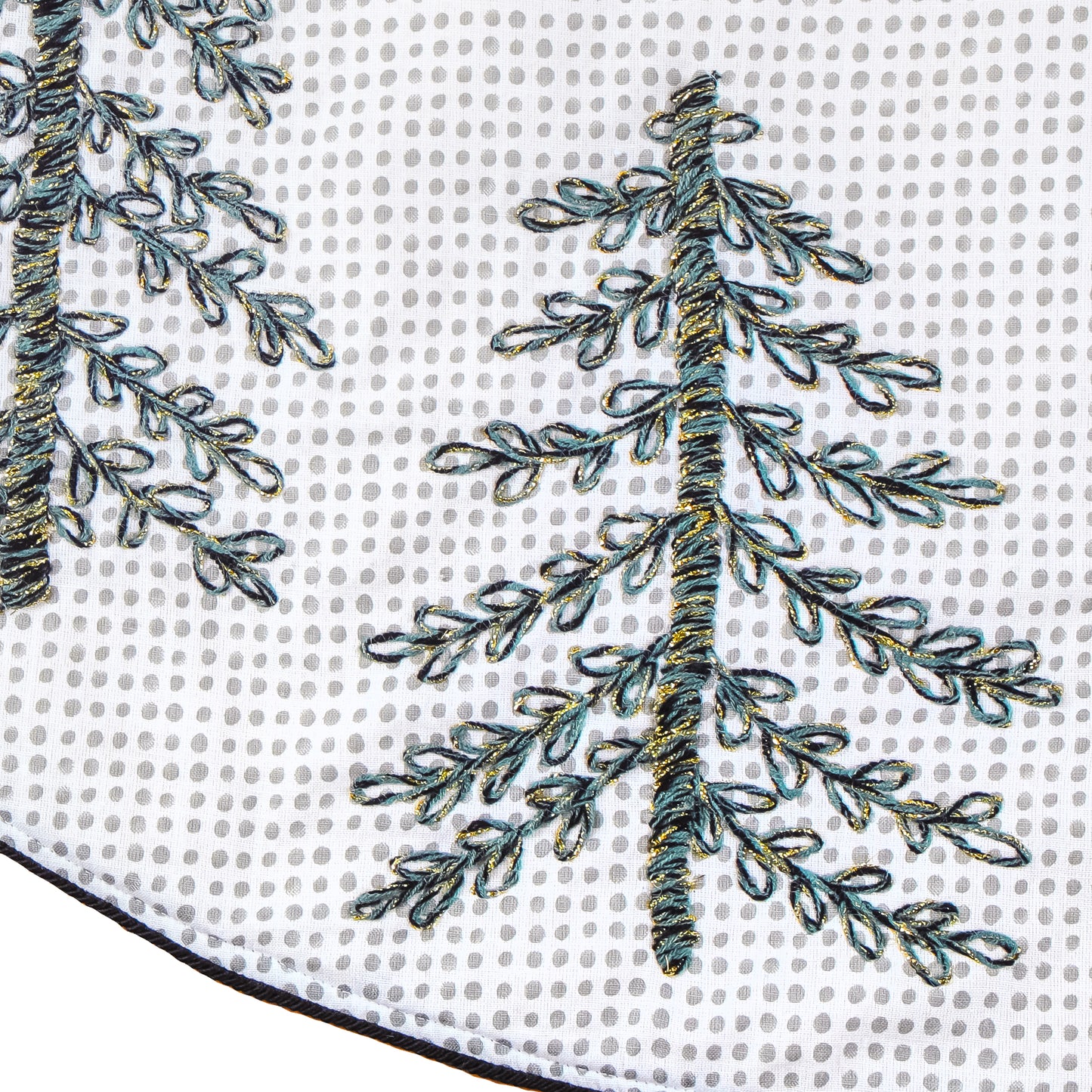 52 in. HGTV Home Collection Embroidered Evergreens Tree Skirt