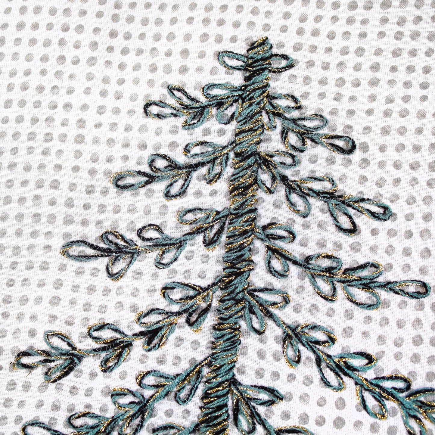 52 in. HGTV Home Collection Embroidered Evergreens Tree Skirt