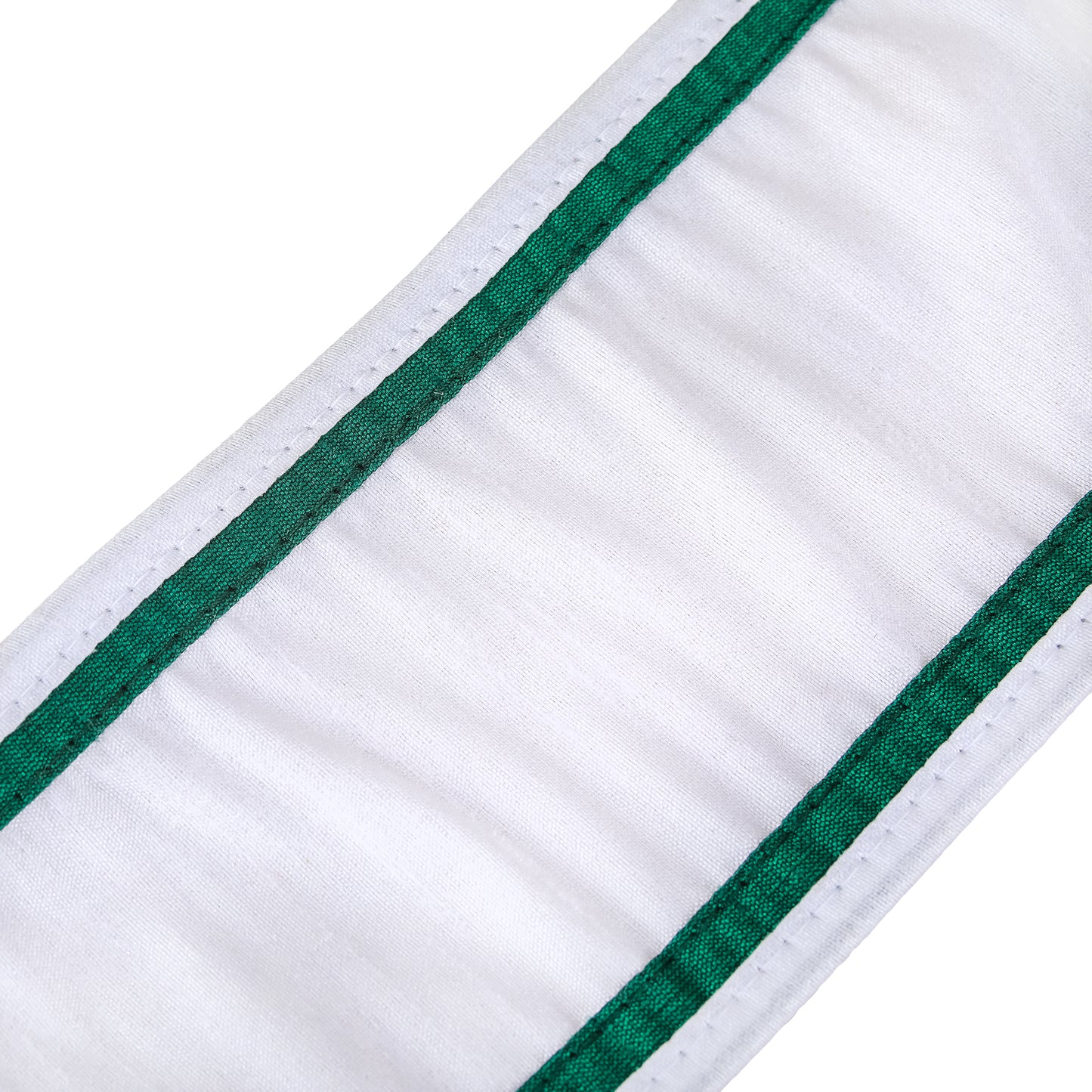3 in. HGTV Home Collection Dupioni Double-Sided Ribbon, White & Green