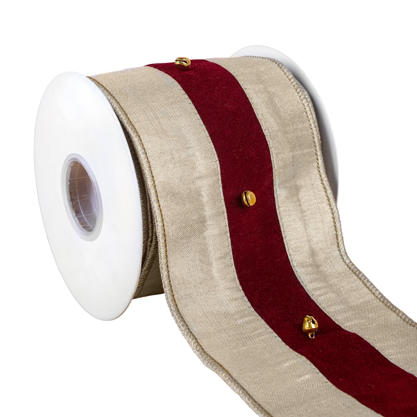 3 in. HGTV Home Collection Double-Fused Sleigh Bell Ribbon