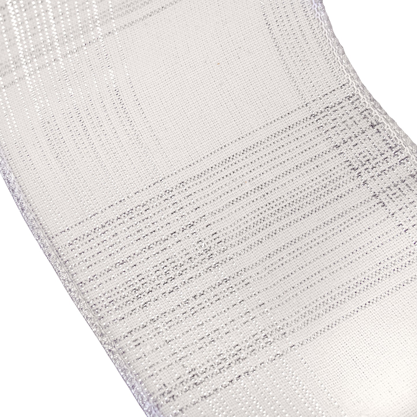 3 in. HGTV Home Collection Double-Fused Silver Plaid Ribbon
