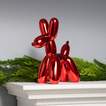 11 in. Halloween Red Balloon Dog Figurine
