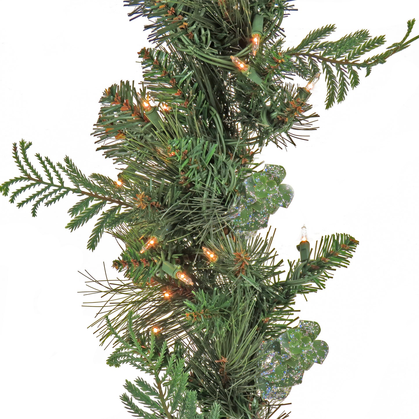 9 ft. Pre-Lit North Conway Garland with LED Lights