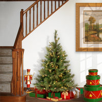 4.5 ft. Pre-Lit Carolina Pine Tree with Clear Lights