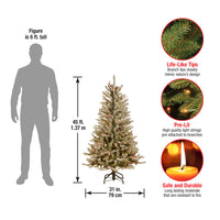 4.5 ft. Pre-Lit Dunhill Fir Slim Tree with Clear Lights, Plug-In