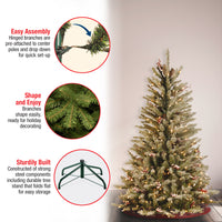 4.5 ft. Pre-Lit Dunhill Fir Slim Tree with Clear Lights, Plug-In