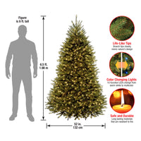 6.5 ft. Pre-Lit Dunhill Fir with PowerConnect Dual Color LED Lights