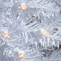 7 ft. Pre-Lit Dunhill Fir White Tree with Clear Lights