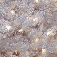9 ft. Pre-Lit Dunhill Fir White Tree with Clear Lights