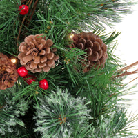 2 ft. Pre-Lit Glistening Pine Tree with Warm White LED Lights