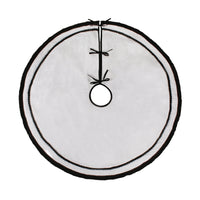 52 in. HGTV Home Collection White Tree Skirt with Black Trim