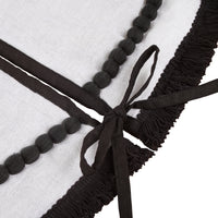 52 in. HGTV Home Collection White Tree Skirt with Black Trim