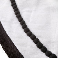 52 in. HGTV Home Collection White Tree Skirt with Black Trim
