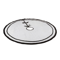 52 in. HGTV Home Collection White Tree Skirt with Black Trim