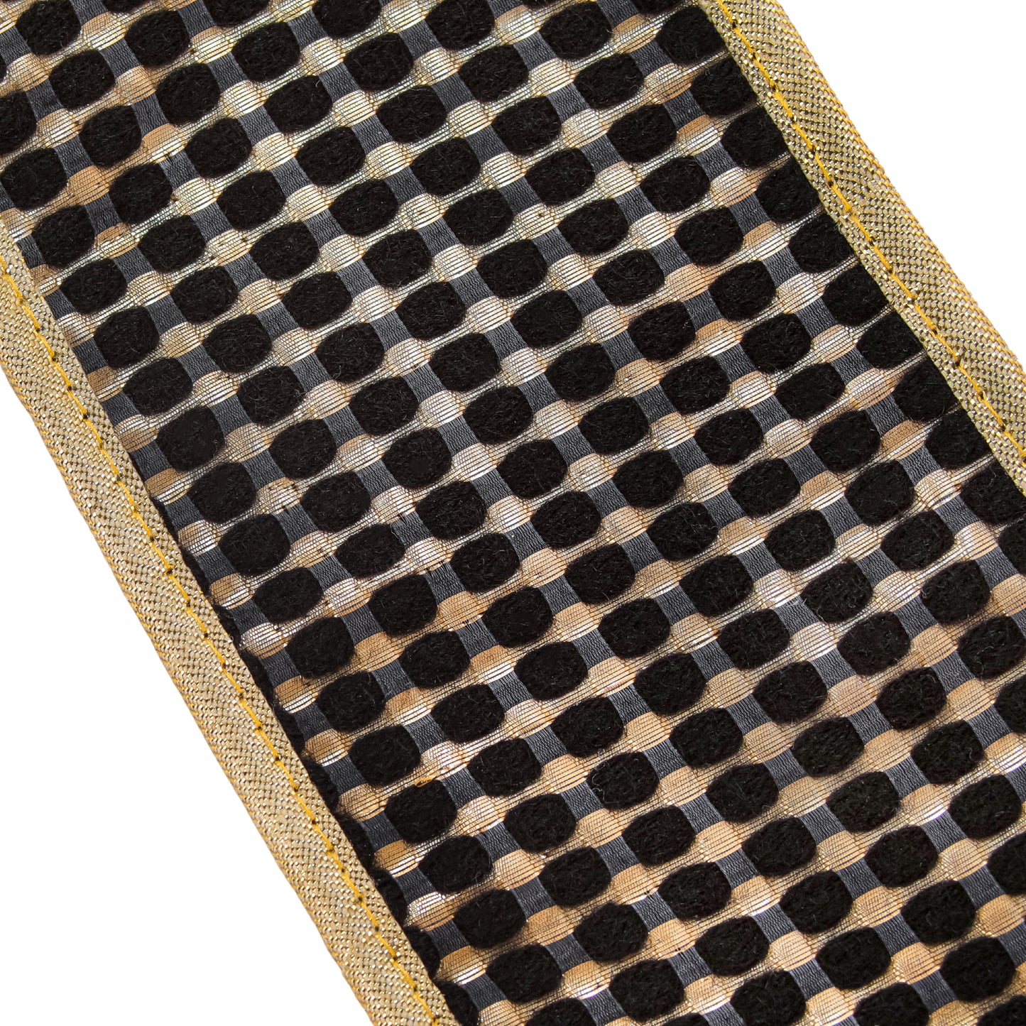3 in. HGTV Home Collection Carmel Jacquard Double-Sided Ribbon, Black
