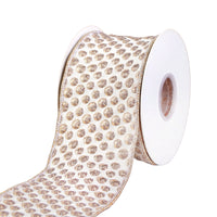 3 in. HGTV Home Collection Rainer Jacquard Tissue Back Ribbon, Gold