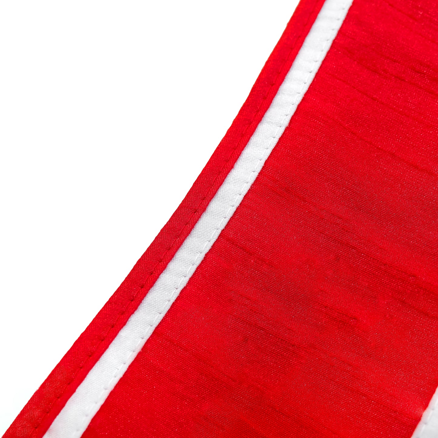 3 in. HGTV Home Collection Dupioni Double-Sided Ribbon, Red & White