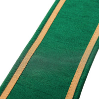 3 in. HGTV Home Collection Dupioni Double-Sided Ribbon, Green & Gold