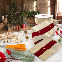 3 in. HGTV Home Collection Double-Fused Sleigh Bell Ribbon
