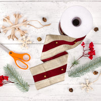 3 in. HGTV Home Collection Double-Fused Sleigh Bell Ribbon