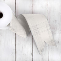 3 in. HGTV Home Collection Double-Fused Silver Plaid Ribbon