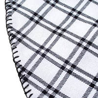 48 in. HGTV Home Collection Black White Ric Rac Border Tree Skirt