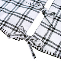 48 in. HGTV Home Collection Black White Ric Rac Border Tree Skirt