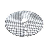 48 in. HGTV Home Collection Black White Ric Rac Border Tree Skirt