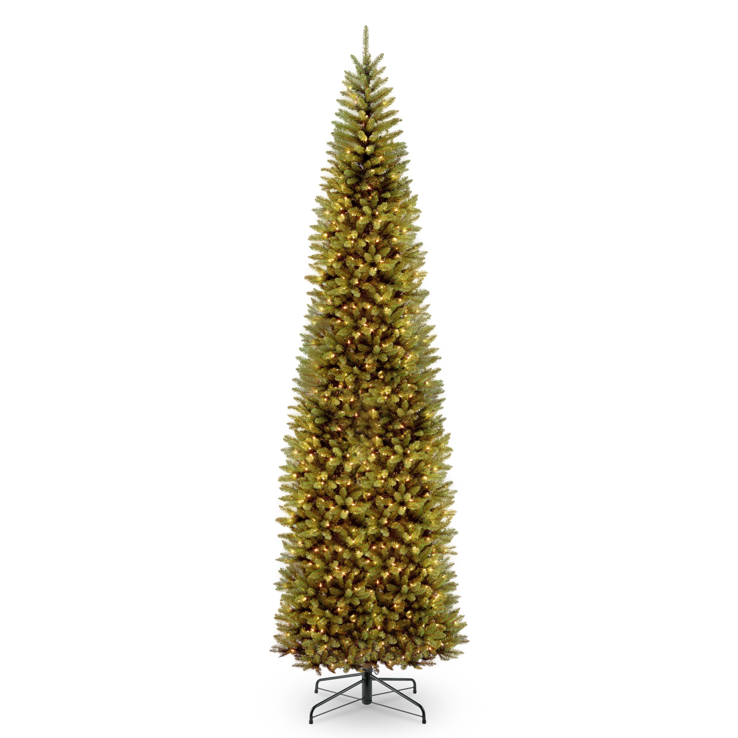 10 ft. Pre-Lit Kingswood Fir Pencil Slim Tree with Clear Lights