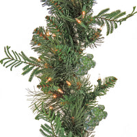 9 ft. Pre-Lit North Conway Garland with LED Lights
