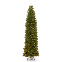 10 ft. Pre-Lit North Valley Spruce Pencil Slim Tree with Clear Lights