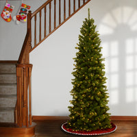 6.5 ft. Pre-Lit North Valley Spruce Pencil Slim Tree with Clear Lights