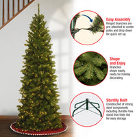 7.5 ft. Pre-Lit North Valley Spruce Pencil Slim Tree with Clear Lights