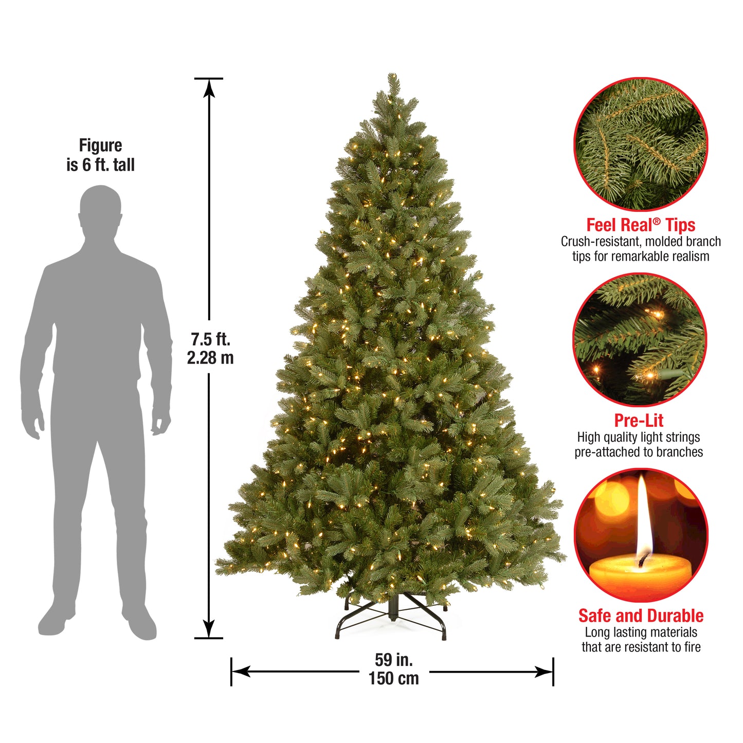 7.5 ft. Downswept Douglas(R) Tree with Clear Lights