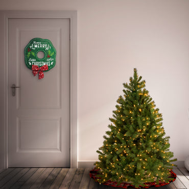 4.5 ft. Pre-Lit Downswept Douglas Fir Tree with Dual Color LED Lights
