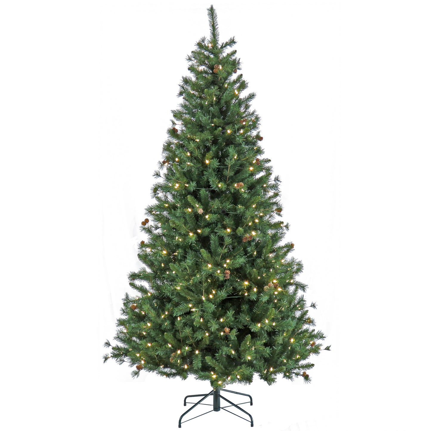 7.5 ft. Pre-Lit Cedar Spruce Tree with LED Lights, Plug-In