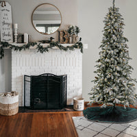 7.5 ft. Pre-Lit Snowy Vintin Fir Tree with LED Lights, Plug-In