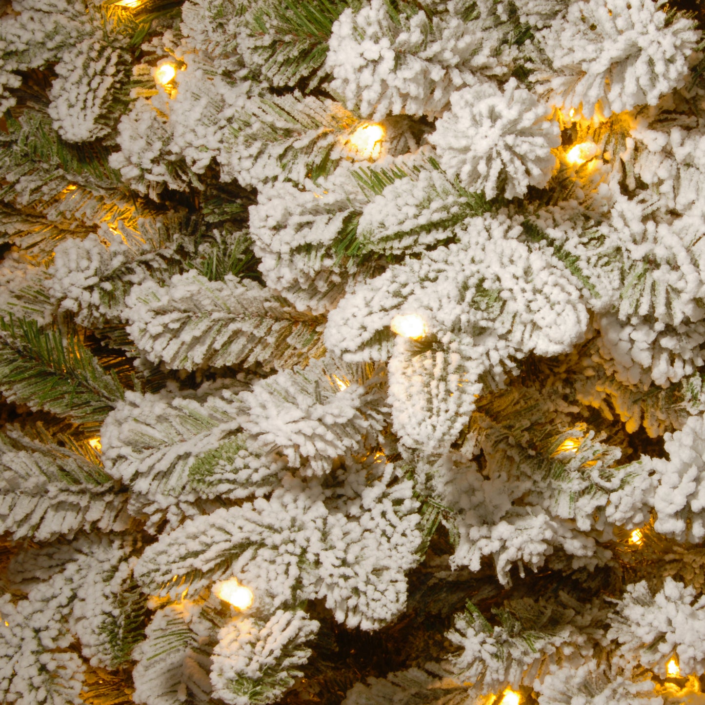 6.5 ft. Pre-Lit Snowy Everest Fir Medium Tree with Clear Lights