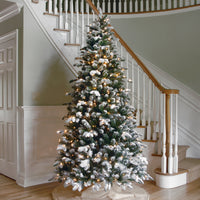 7.5 ft. Pre-Lit Snowy Everest Fir Medium Tree with Clear Lights