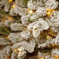 7.5 ft. Pre-Lit Snowy Everest Fir Medium Tree with Clear Lights