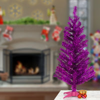 3 ft. Tinsel Collection Magenta Pink Tree