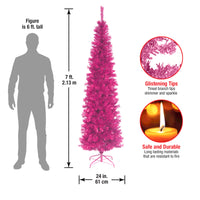 7 ft. Tinsel Collection Pink Tree