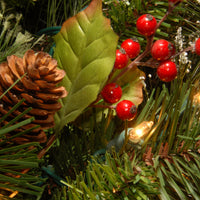 9 ft. Pre-Lit Wintry Pine Garland with Clear Lights, Plug-In
